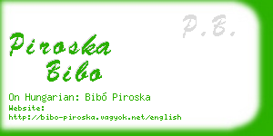piroska bibo business card