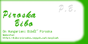 piroska bibo business card